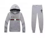 gucci tracksuit for donna france gg line gray